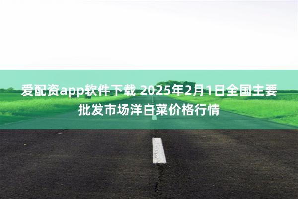 爱配资app软件下载 2025年2月1日全国主要批发市场洋白菜价格行情